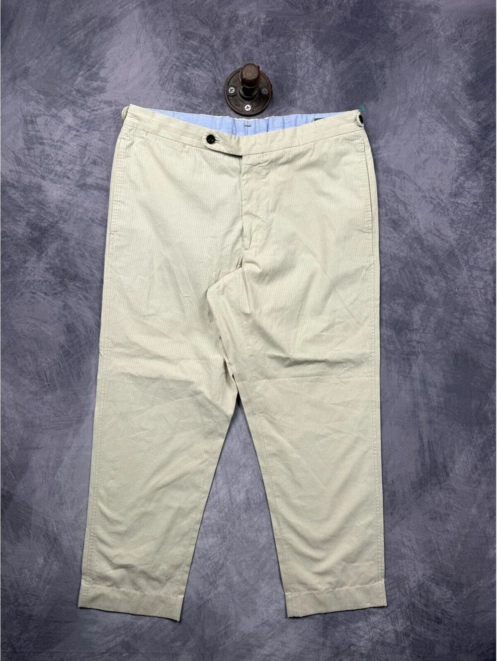 Sid Mashburn Side Tab Sport Trouser Pants 35x26 Beige
